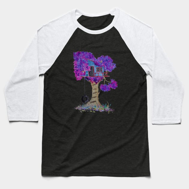 Treehouse I Baseball T-Shirt by Dim_kad